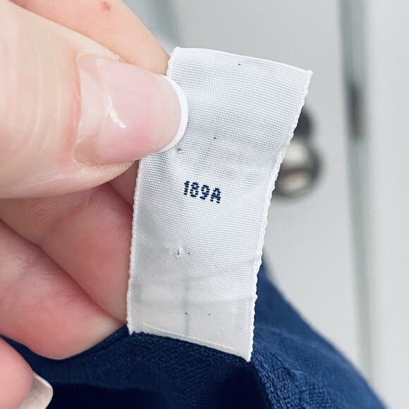 Vintage Polo Ralph Lauren Shirt Mens XXL Navy Blue Caldwell Linen Loop Collar - Picture 6 of 7